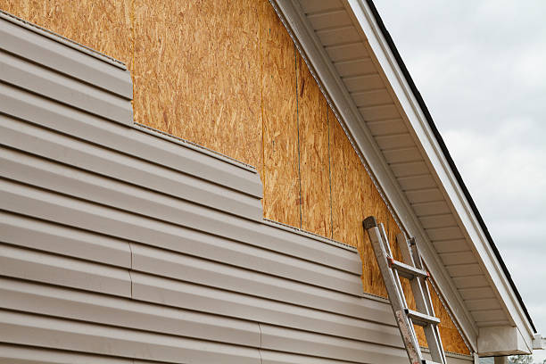 Professional Siding Replacement technician working in Woodstock, IL